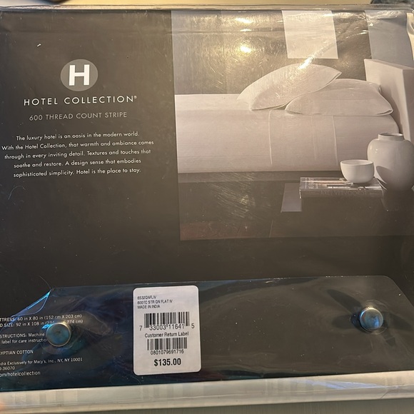 Hotel Collection Ecru Queen Flat Sheet - Picture 2 of 5